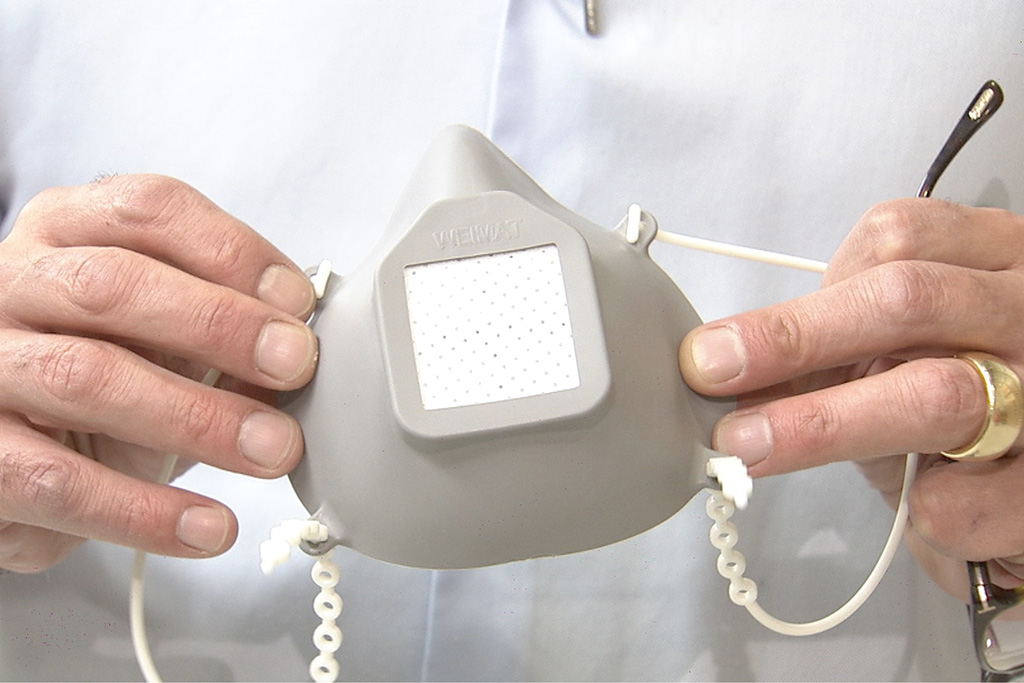 Masque hygiène caoutchouc BLANC FFP2 + filtre